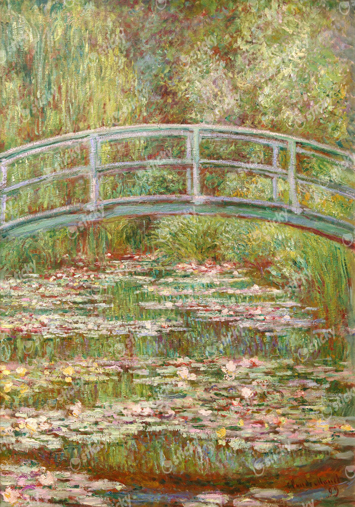 Πινακας σε καμβά MONET - BRIDGE OVER WATER LILY POND