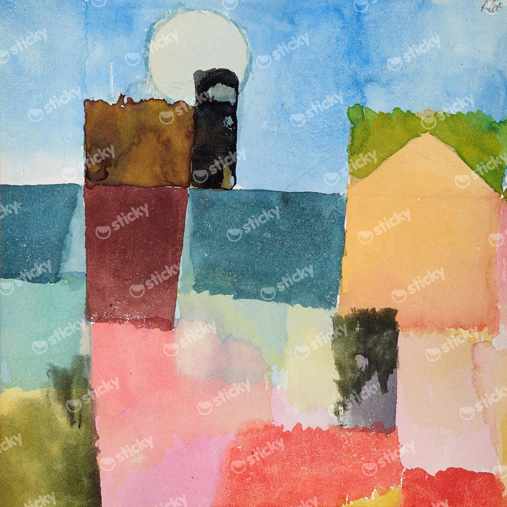 Πίνακας σε καμβά PAUL KLEE - MOONRISE OVER ST GERMAIN