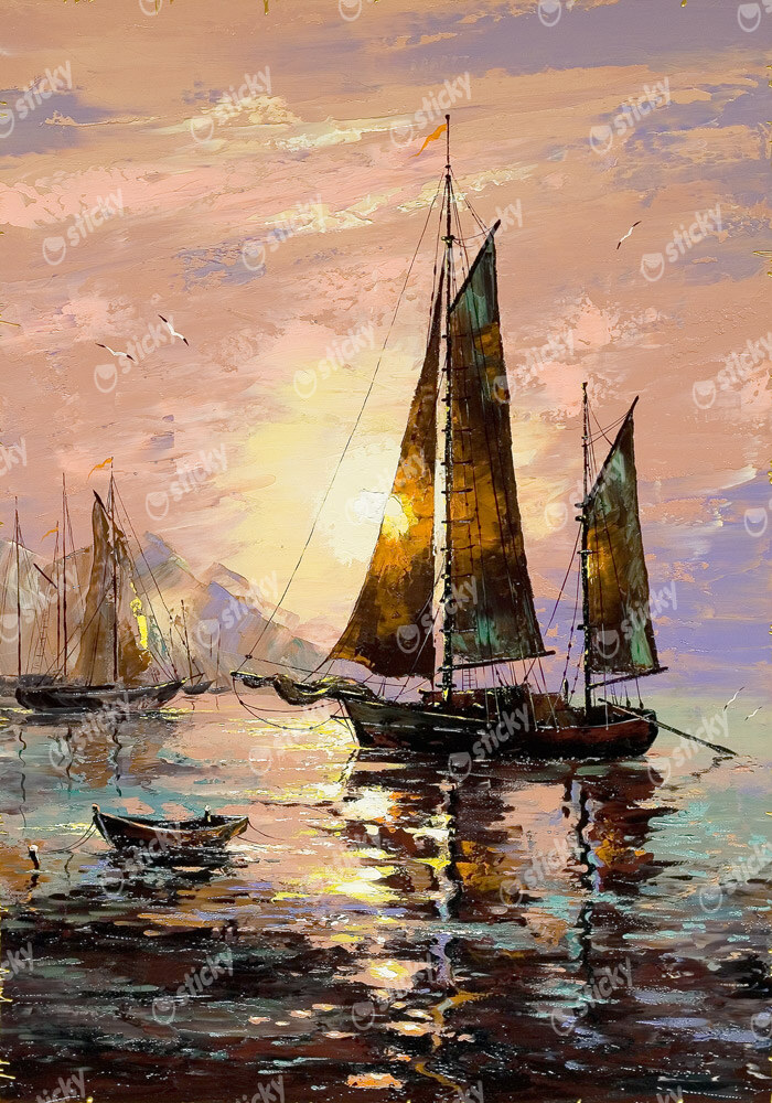 Πινακας σε καμβά SAILING BOAT 2