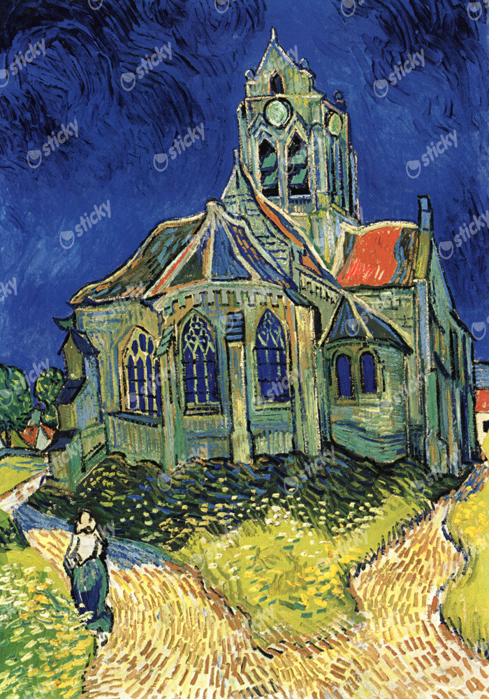 Πινακας σε καμβά VAN GOGH - CHURCH AT AUVERS