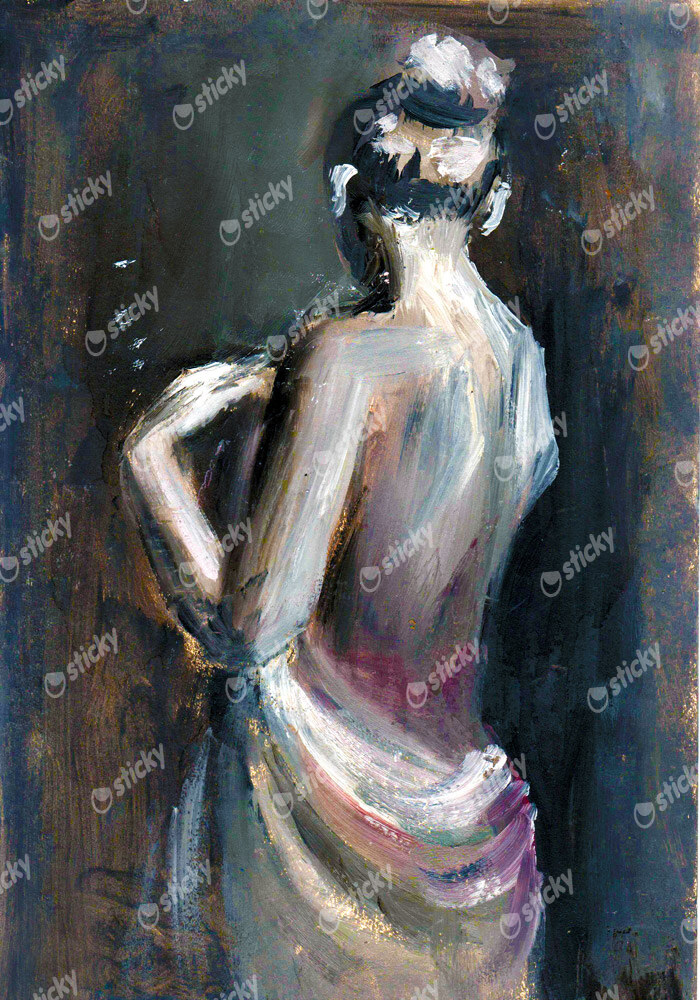 Πινακας σε καμβά EXPRESSIVE WOMAN FIGURE 2