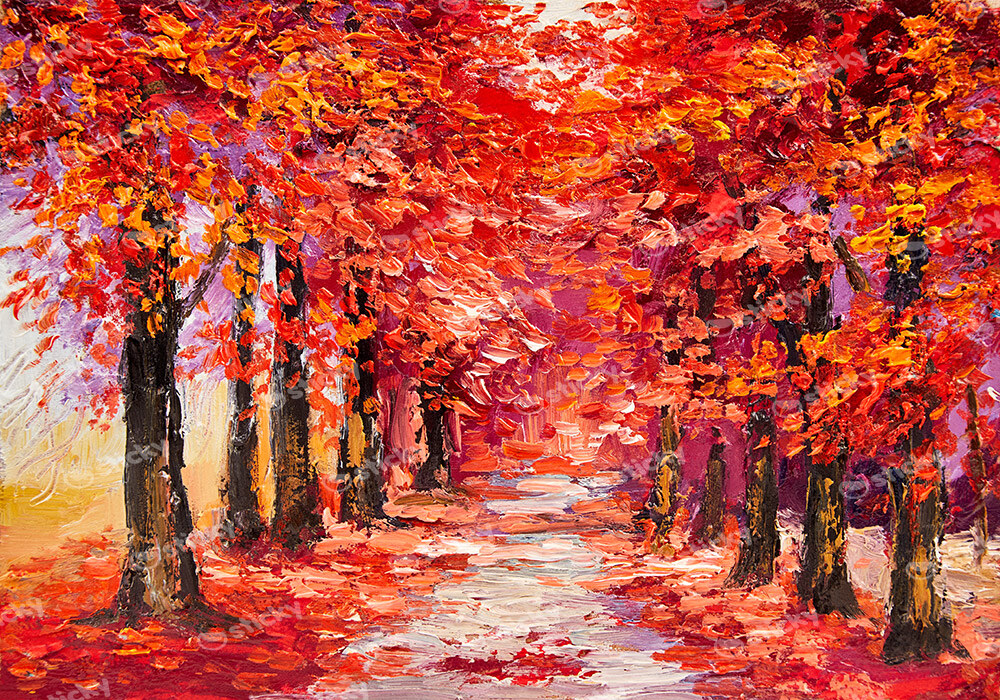 Πινακας σε καμβά COLORFUL AUTUMN TREES