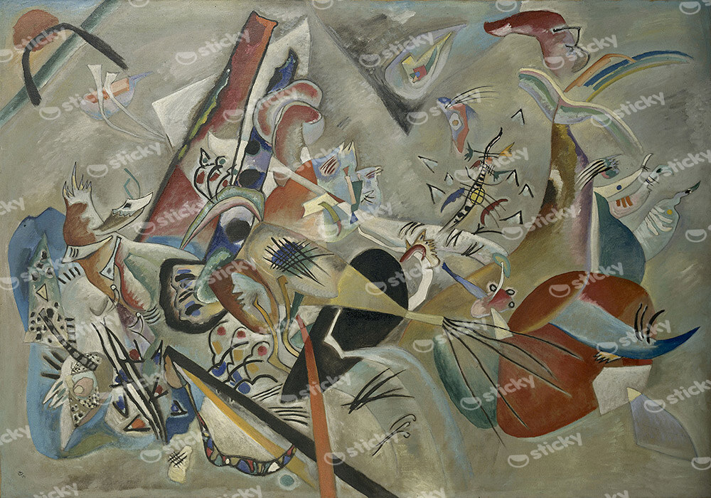 Πίνακας σε καμβά KANDINSKY - IN GREY