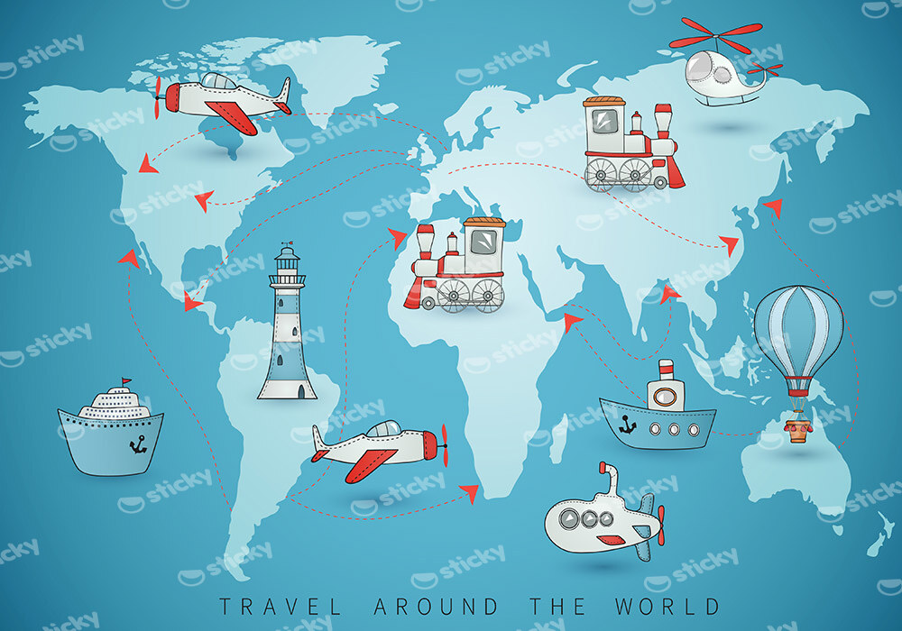 Πινακας σε καμβά TRAVEL THE WORLD