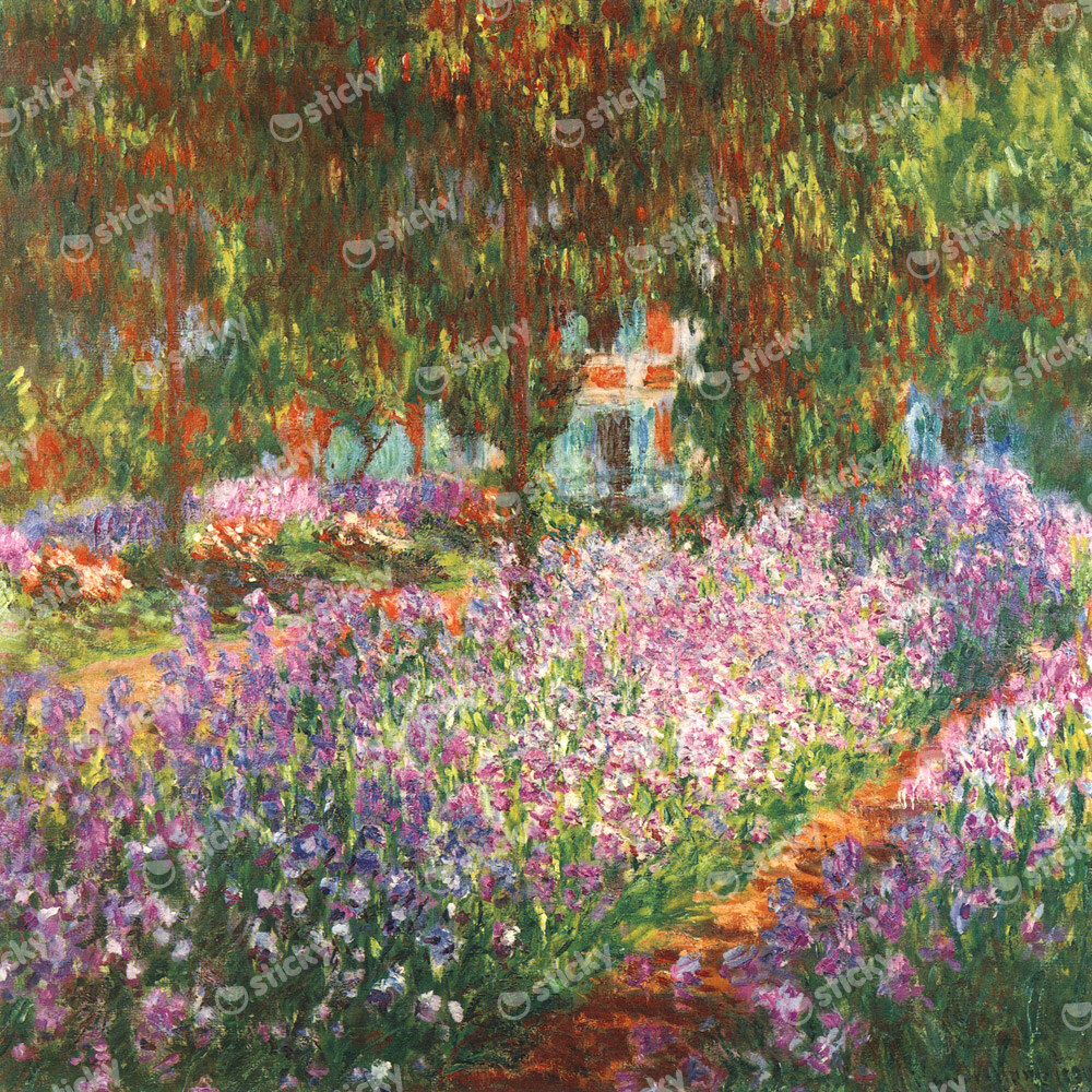 Πίνακας σε καμβά MONET - IRISES IN MONET'S GARDEN
