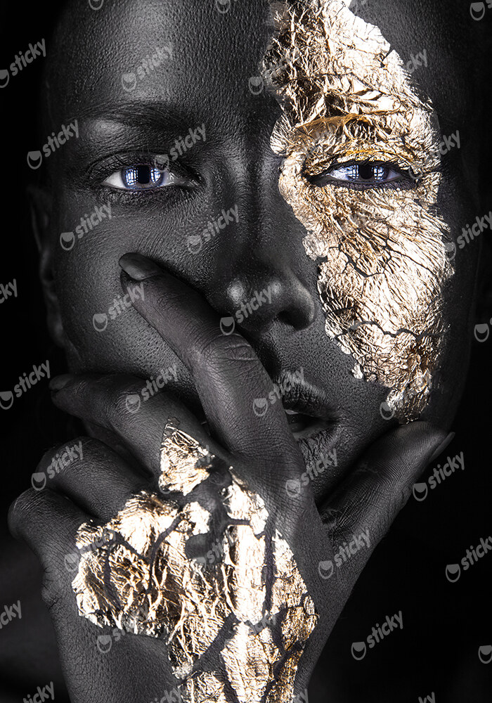 Πινακας σε καμβά GOLD FACE