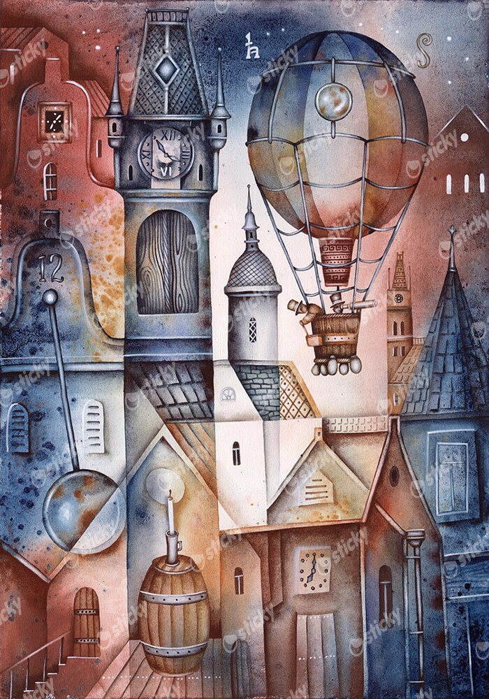 Πινακας σε καμβά BALLOON PRAGUE