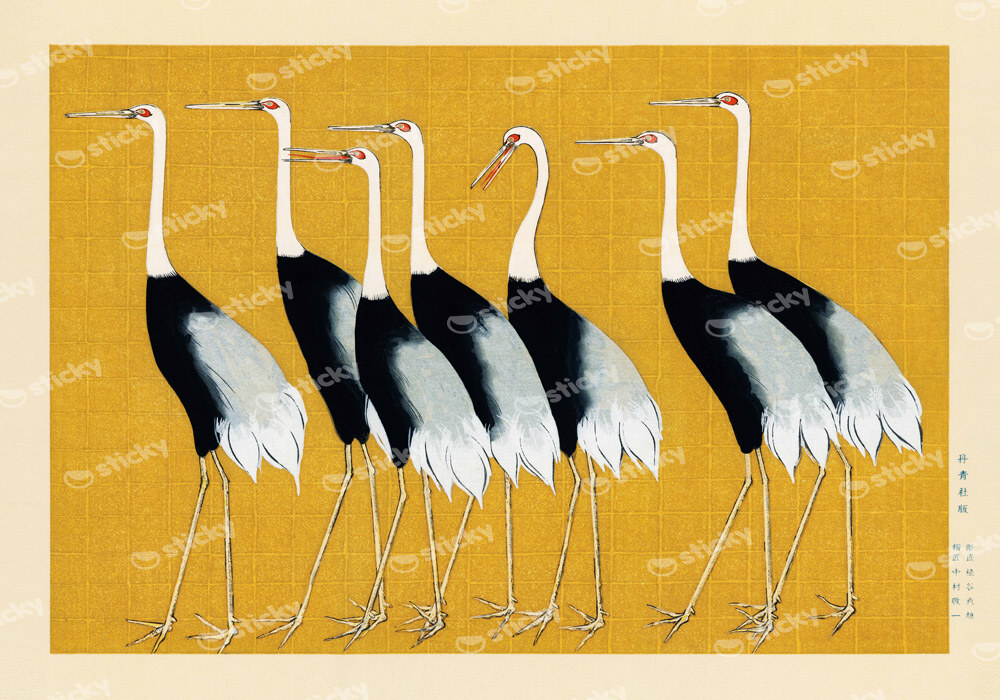 Πινακας σε καμβά JAPANESE BIRDS