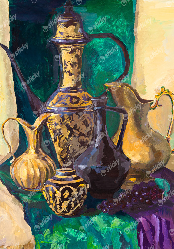 Πινακας σε καμβά ORIENTAL POTTERY