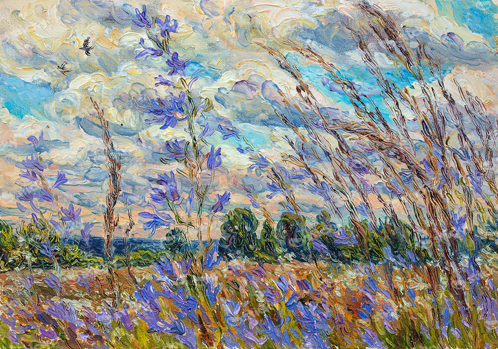 Πινακας σε καμβά LAVENDER UP TO THE SKY
