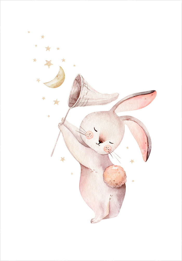 Πόστερ CUTE RABBIT WITH STARS