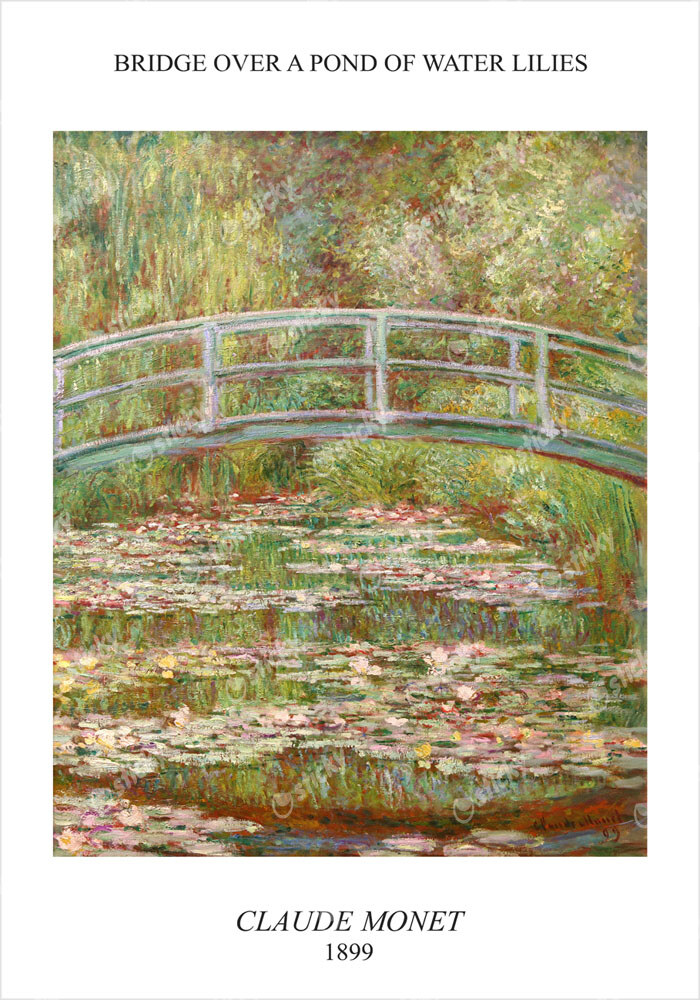 Πόστερ MONET - BRIDGE OVER A POND OF WATER LILIES