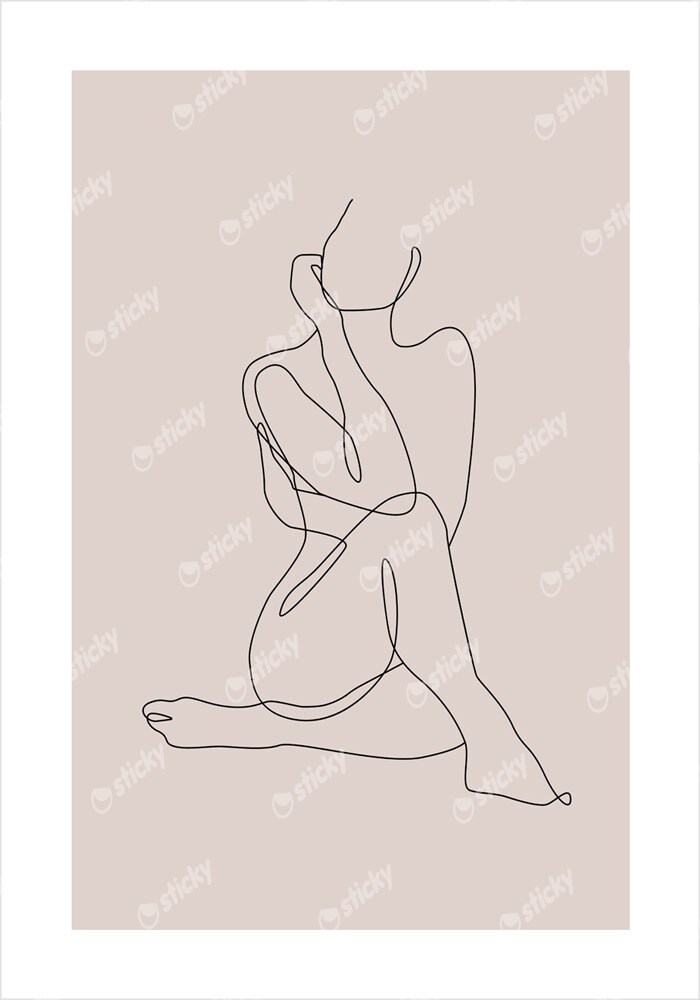 Πόστερ WOMAN BODY LINEART DRAWING