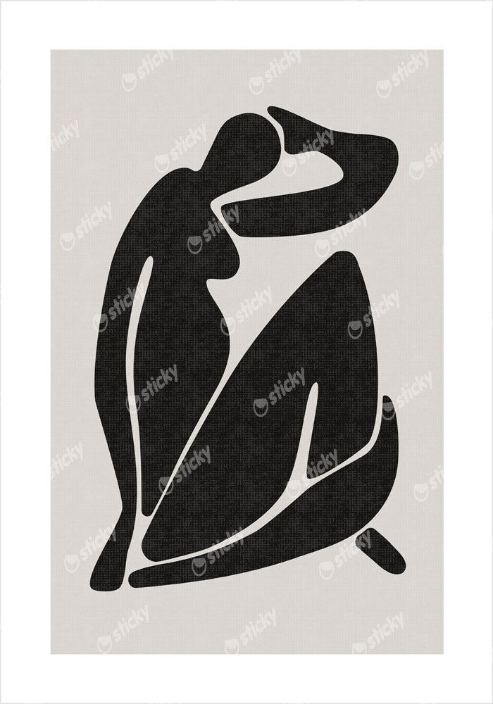 Πόστερ BLACK FEMALE SILHOUETTE