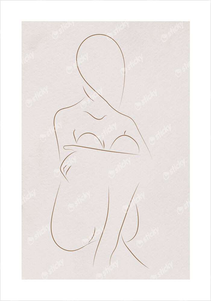 Πόστερ SIMPLE WOMAN LINE ART