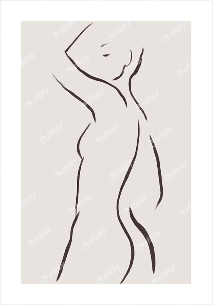 Πόστερ WOMAN LINES MINIMALISM