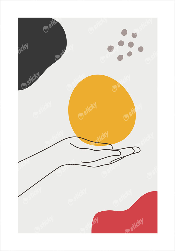 Πόστερ MINIMAL LINE ART HANDS