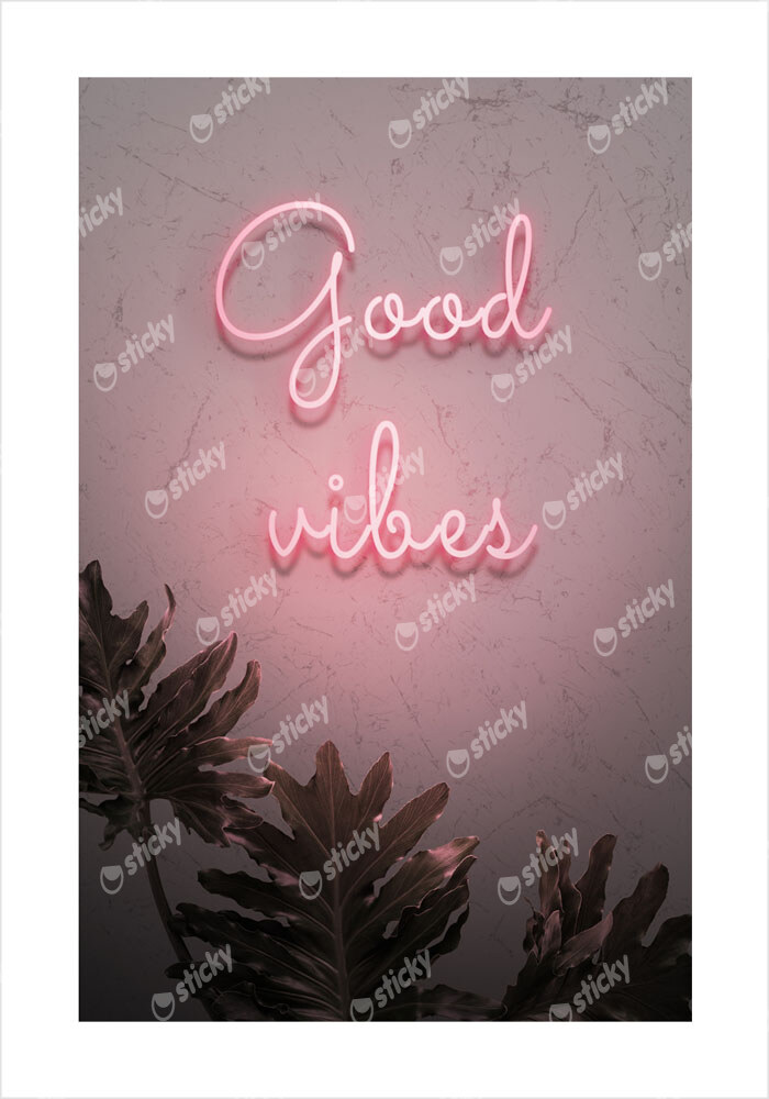 Πόστερ GOOD VIBES NEON