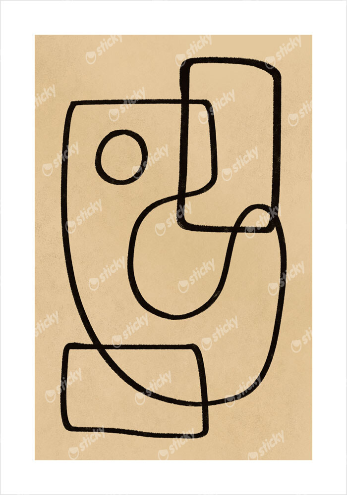 Πόστερ ABSTRACT CHALK LINE ART