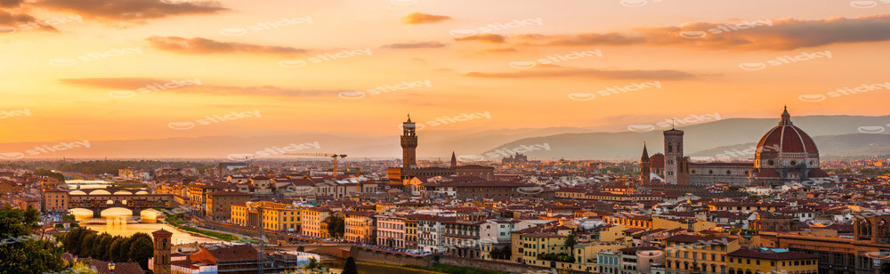 Πίνακας σε καμβά Πανοραμικός FLORENCE CITY