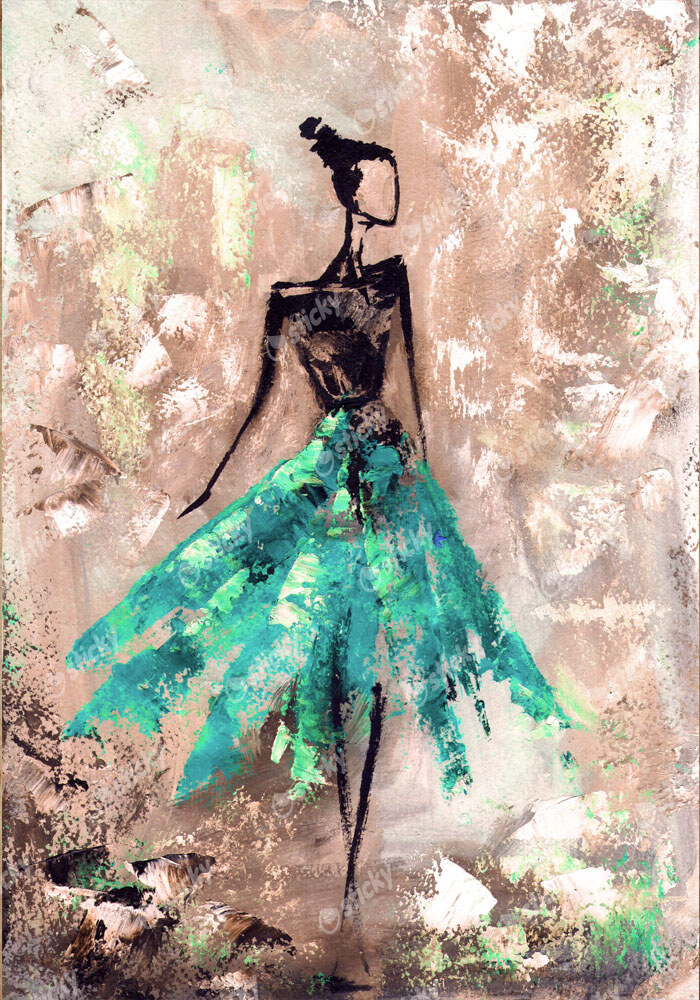 Πινακας σε καμβά BLUE DRESS